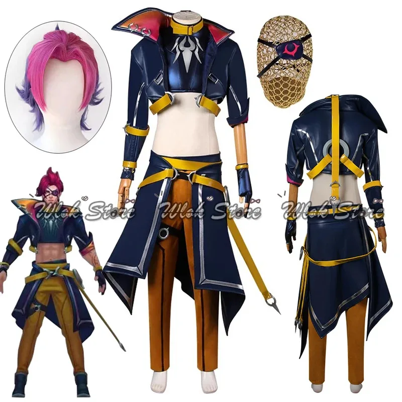 Game LOL Heartsteel Cosplay Kayn Costume Eyepatch Wig Custom Uniforms Men Women Carnival Halloween Party Outfits Synthetic Hair 
Game LOL Heartsteel Cosplay Kayn Costume Eyepatch Wig Custom Uniforms Men Women Carnival Halloween Party Outfits Synthetic Hair