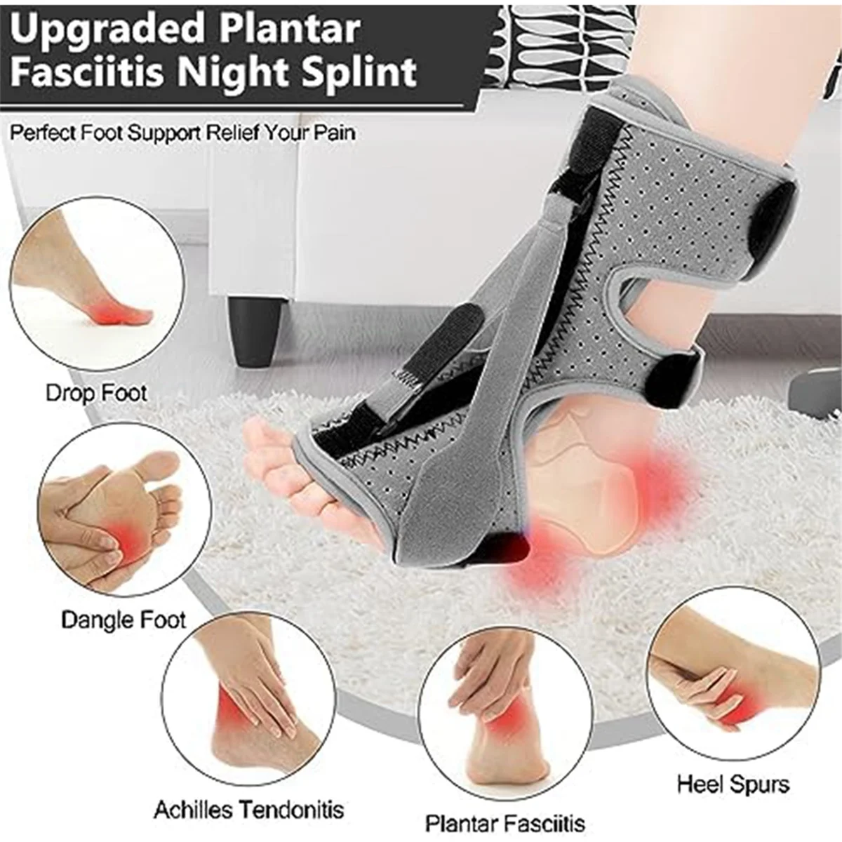 YOE-xPlantar Fasciitis Night Splint Foot Brace Plantar Fasciitis Relief Splint Fit Women Men Adjustable Orthotic
YOE-xPlantar Fasciitis Night Splint Foot Brace Plantar Fasciitis Relief Splint Fit Women Men Adjustable Orthotic