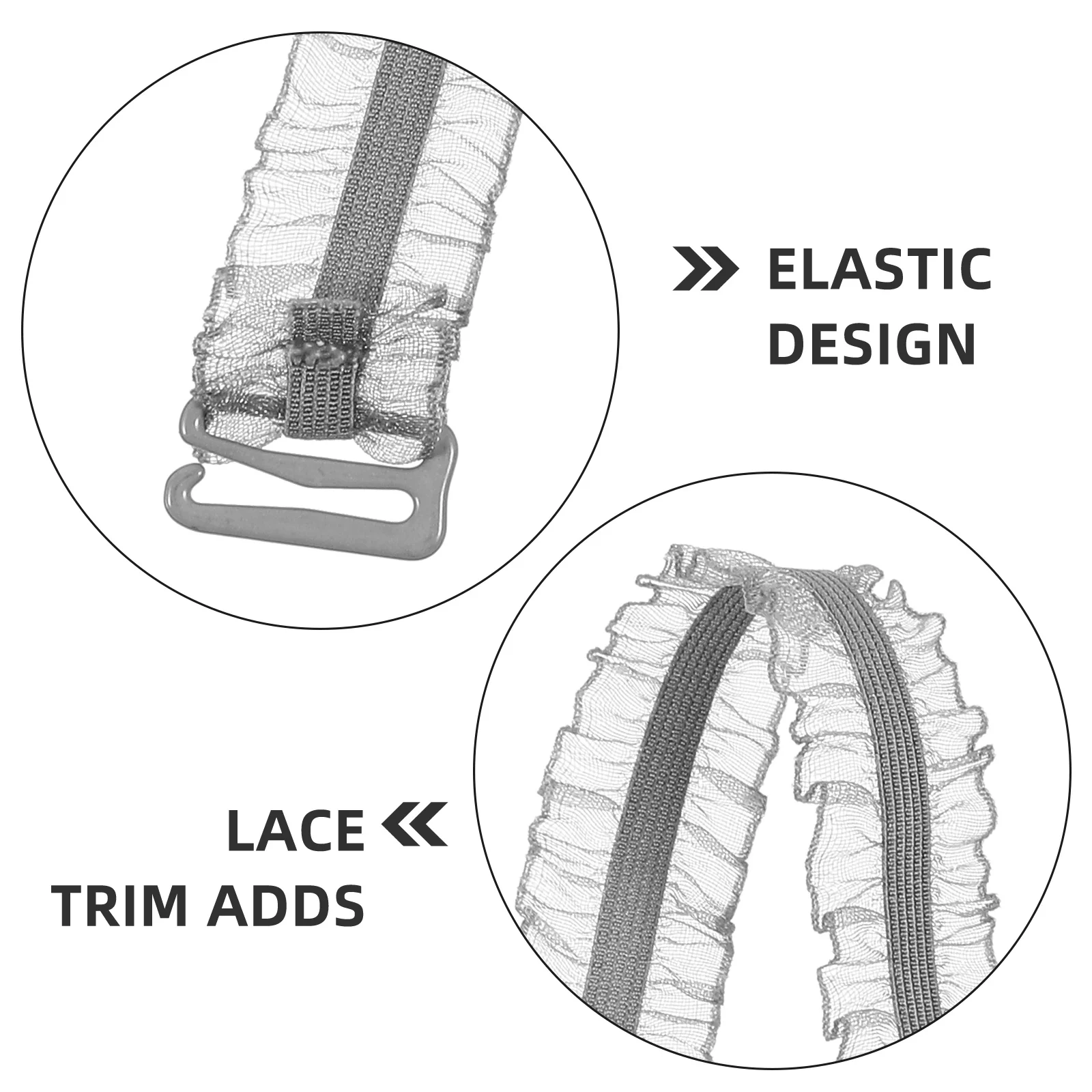 2Pairs Double Shoulder Bra Straps Lace Trim Elastic Comfortable Fit Women Adjustable Replacement Decorative Bra Shoulder Straps
2Pairs Double Shoulder Bra Straps Lace Trim Elastic Comfortable Fit Women Adjustable Replacement Decorative Bra Shoulder Straps