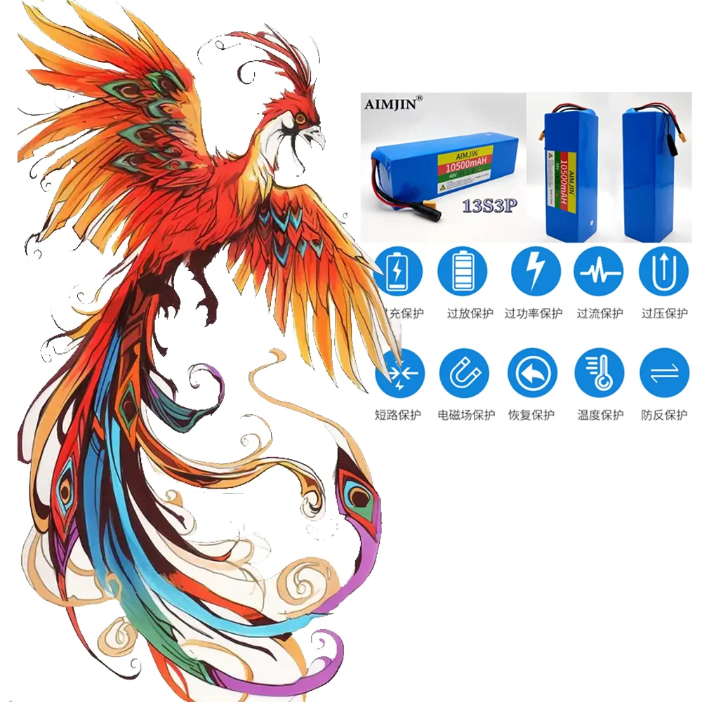 13S3P 48V Battery 10.5Ah 18650 Lithium ion Battery Pack 10.5Ah For E-Bike electric motor 54.6v 500W with BMS charger
13S3P 48V Battery 10.5Ah 18650 Lithium ion Battery Pack 10.5Ah For E-Bike electric motor 54.6v 500W with BMS charger