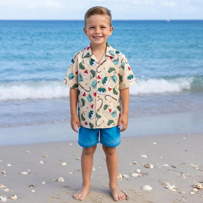 2026 Summer Fashion New Men's Fishing Hawaiian Button Shirt Loose Quick Drying Sports Vacation Style Parent Child T-shirt
2026 Summer Fashion New Men's Fishing Hawaiian Button Shirt Loose Quick Drying Sports Vacation Style Parent Child T-shirt