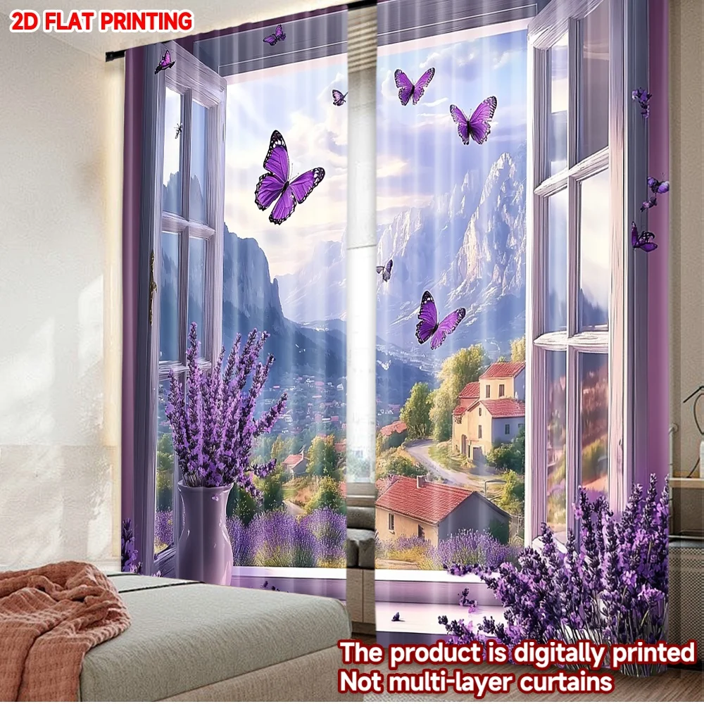 2 шт. фиолетовые шторы с бабочками, цифровая печать, элегантный узор бабочки с эффектом внешнего вида для декора спальни, гостиной
2 шт. фиолетовые шторы с бабочками, цифровая печать, элегантный узор бабочки с эффектом внешнего вида для декора спальни, гостиной