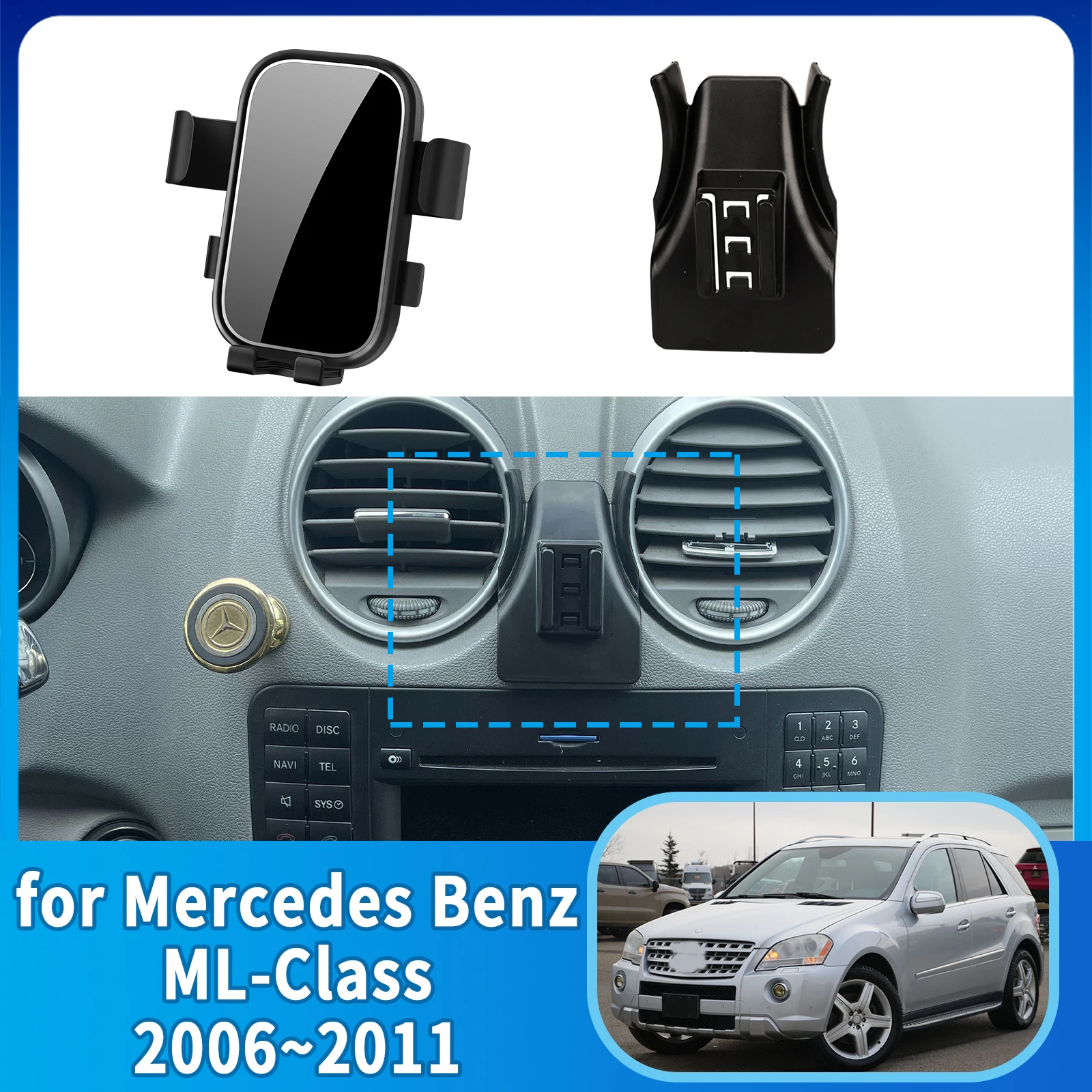 GPS Bracket for Mercedes Benz ML M W164 ML350 2006~2011 AMG 360 Navigation Stand Auto Accessories Car Mobile Phone Holder
GPS Bracket for Mercedes Benz ML M W164 ML350 2006~2011 AMG 360 Navigation Stand Auto Accessories Car Mobile Phone Holder