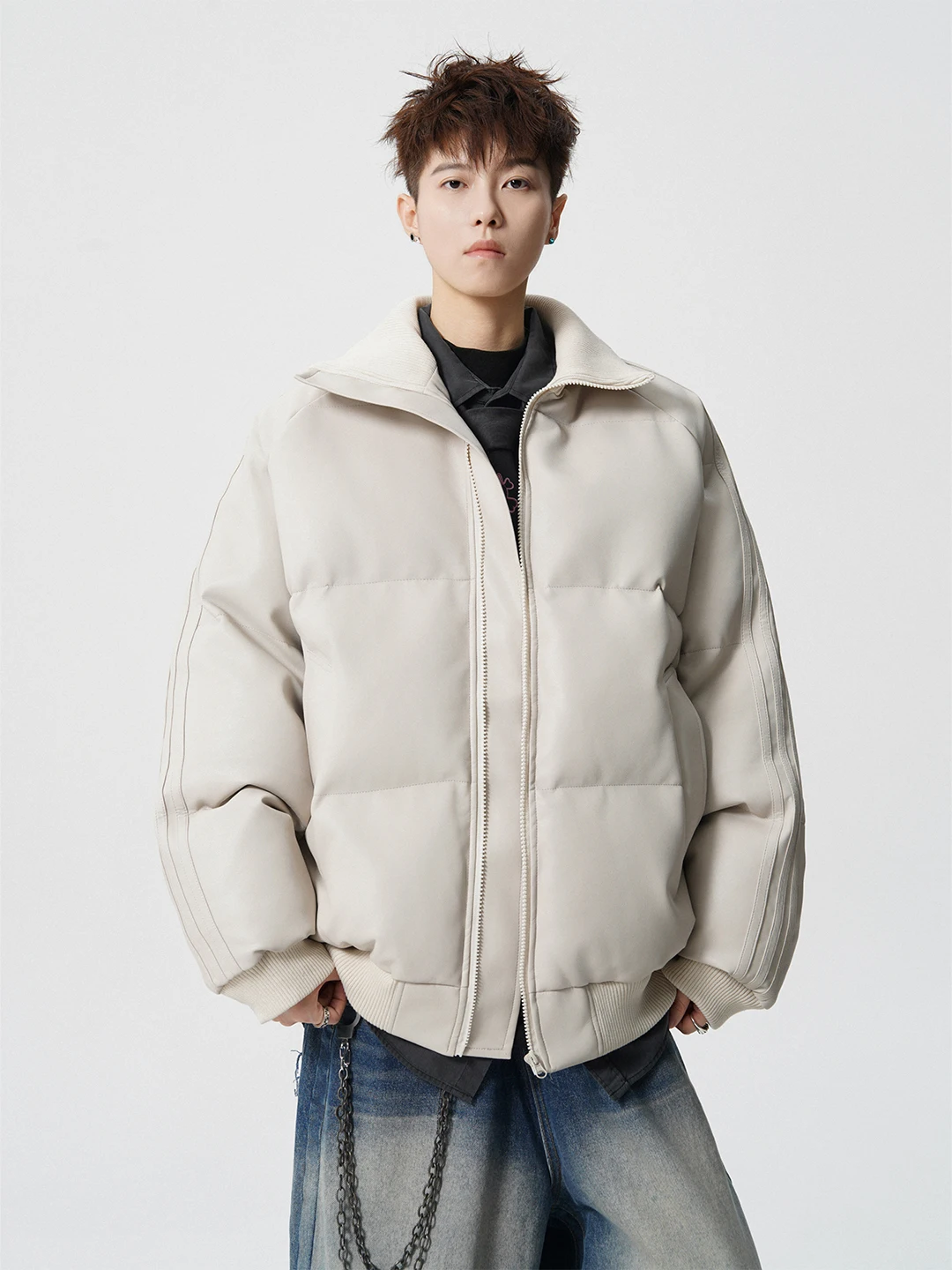 Thiened ort PU Leather Jaet Cotton Coat Men's Winter Faion Brand Cleanfit Mural Motorcycle Cotton Outerwear Jaet
Thiened ort PU Leather Jaet Cotton Coat Men's Winter Faion Brand Cleanfit Mural Motorcycle Cotton Outerwear Jaet