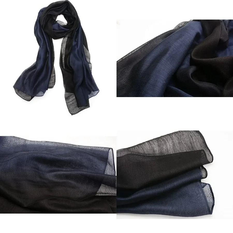 Cotton Silk Scarf Elegant Soft Wraps Color Shade Scarves for Women,Gradient - Dark Blue
Cotton Silk Scarf Elegant Soft Wraps Color Shade Scarves for Women,Gradient - Dark Blue