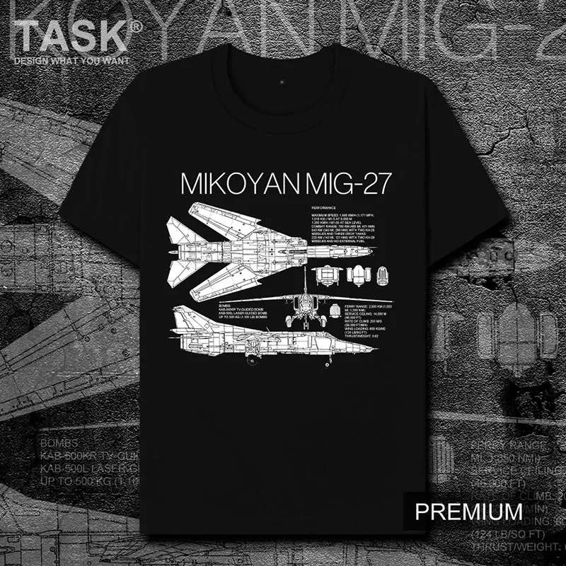 Russian Mikoyan MIG-27 Fighter T-Shirt Cotton O-Neck Short Sleeve Men's T Shirt New Size S-3XL
Russian Mikoyan MIG-27 Fighter T-Shirt Cotton O-Neck Short Sleeve Men's T Shirt New Size S-3XL