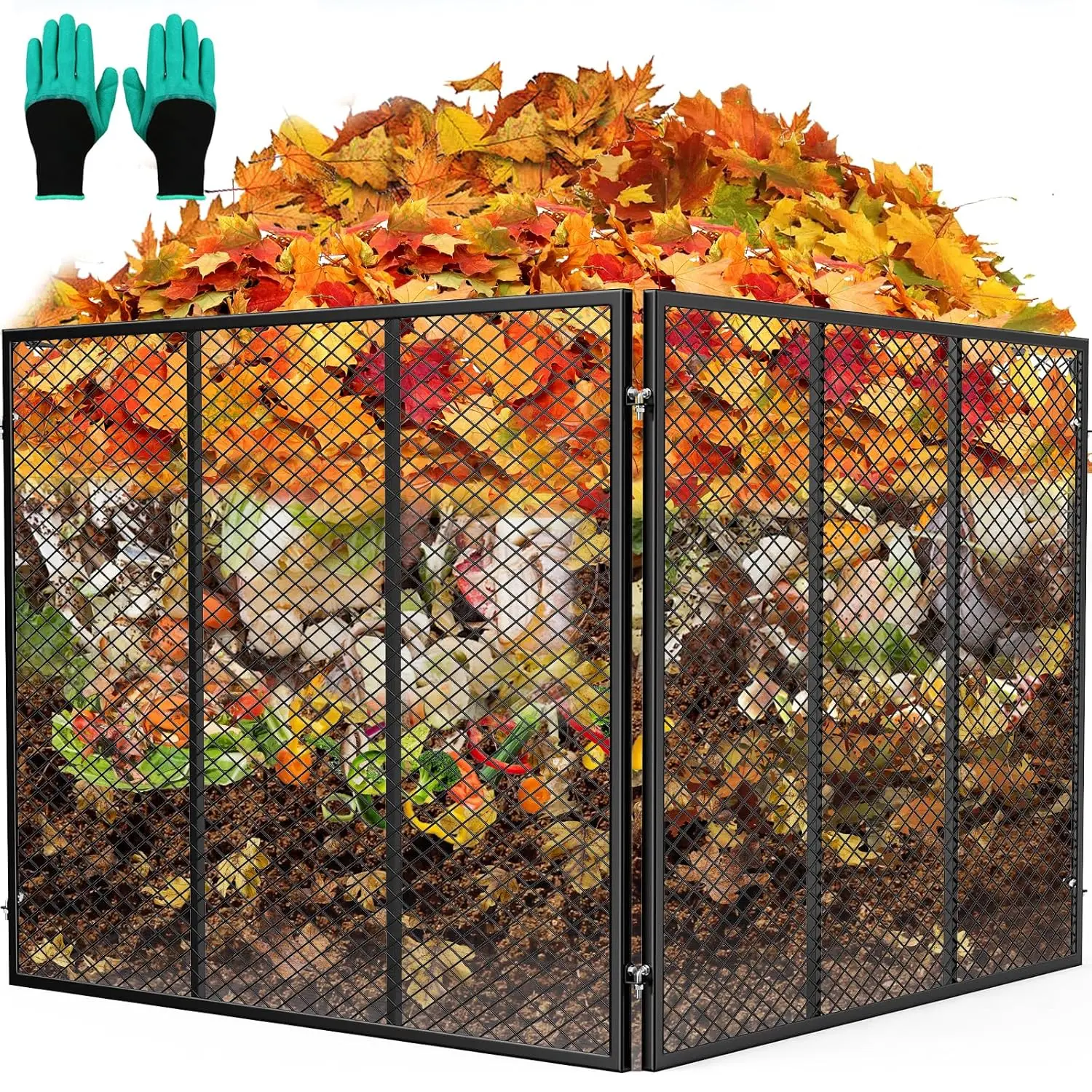 Large Metal Wire Mesh Compost Bin 172Gal Waterproof Rust-Proof Easy Assembly Garden Yard Waste 37x37x30in, Custom
Large Metal Wire Mesh Compost Bin 172Gal Waterproof Rust-Proof Easy Assembly Garden Yard Waste 37x37x30in, Custom