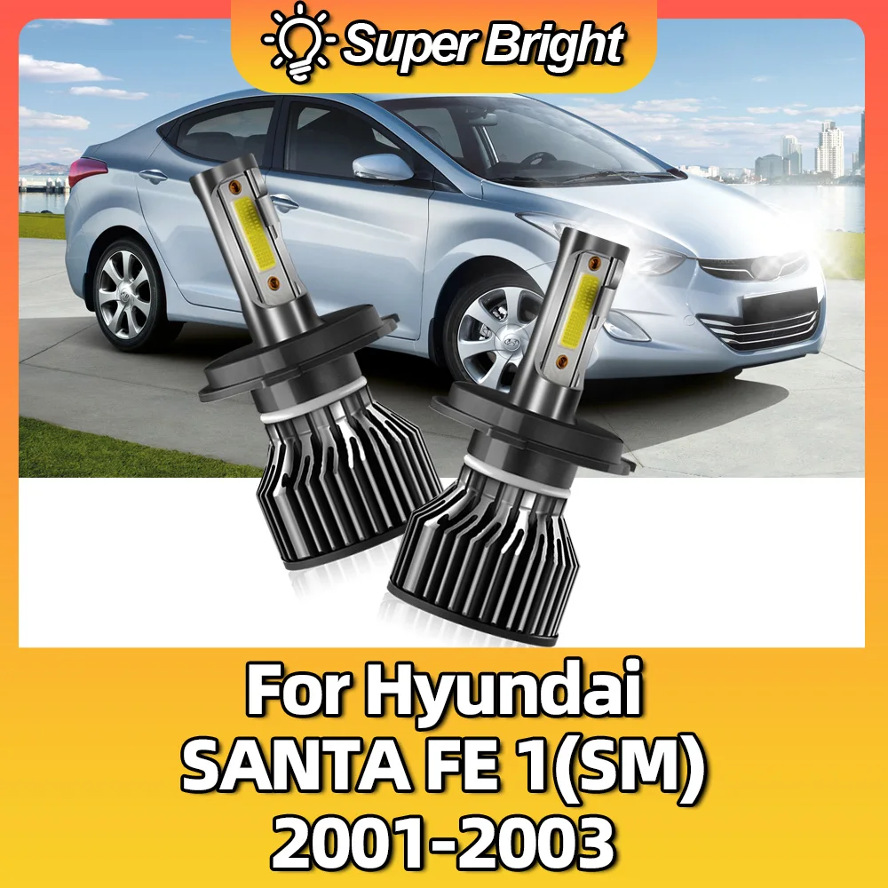 2pcs LED Headlight Bulbs 6000K High/Low Beam H4 Auto Lights 100W 12V Replacement Lamps For Hyundai SANTA FE 1(SM) 2001 2002 2003
2pcs LED Headlight Bulbs 6000K High/Low Beam H4 Auto Lights 100W 12V Replacement Lamps For Hyundai SANTA FE 1(SM) 2001 2002 2003
