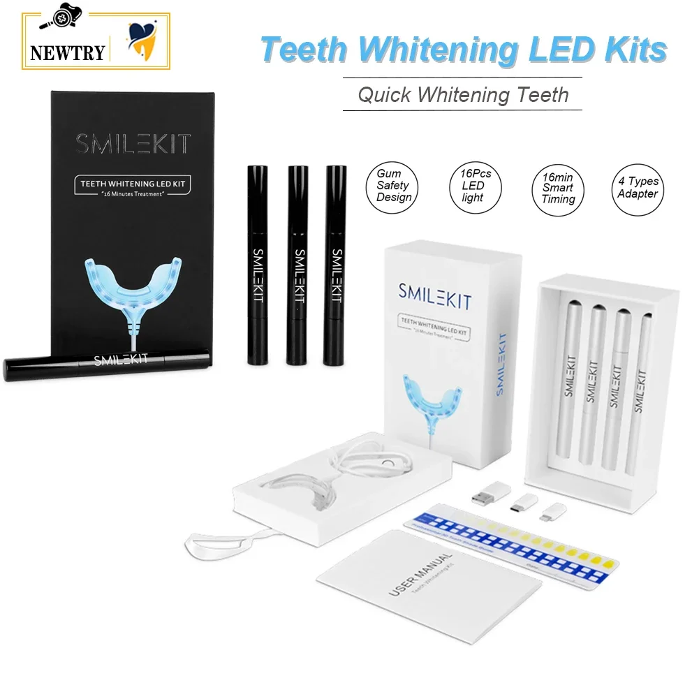 Tooth Cold Light Whitening Device Kit Portable 16 LED Accelerator Light 35% Carbamide Peroxide Gel Oral Hygiene Care Device
Tooth Cold Light Whitening Device Kit Portable 16 LED Accelerator Light 35% Carbamide Peroxide Gel Oral Hygiene Care Device