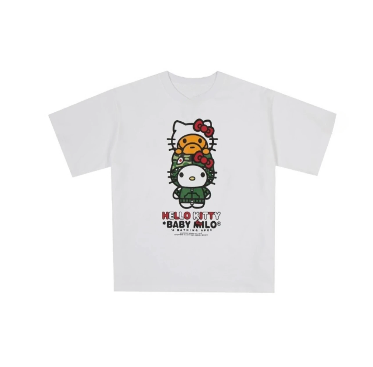 B--ape X HelloKitty Classic INS Letter Print Cotton Loose Male and Female Couple Short Sleeve T-shirt Is for Both Men and Women
B--ape X HelloKitty Classic INS Letter Print Cotton Loose Male and Female Couple Short Sleeve T-shirt Is for Both Men and Women