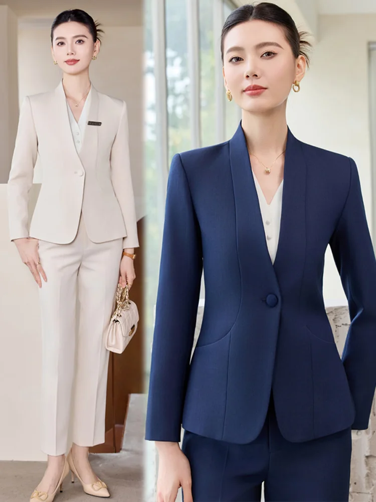 Apricot-colored women's suit2025New Spring and Autumn Collection: High-end Professional Uniforms for Jewelry Stores, Hotel Front
Apricot-colored women's suit2025New Spring and Autumn Collection: High-end Professional Uniforms for Jewelry Stores, Hotel Front
