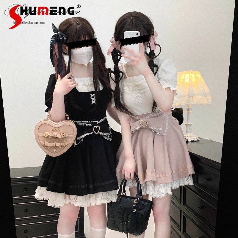 Mine Mass-Produced High-Waisted Mini Skirt Summer New Japanese Style Sweet Big Bow Short Skirt Women's Off-Shoulder Lolita Shirt
Mine Mass-Produced High-Waisted Mini Skirt Summer New Japanese Style Sweet Big Bow Short Skirt Women's Off-Shoulder Lolita Shirt