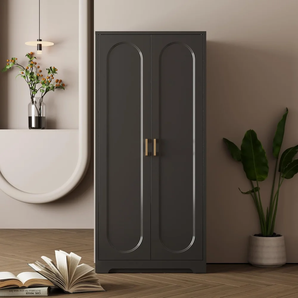 60" Metal Pantry Cabinet, Storage Cabinet with Doors and Shelves, Cupboard with Adjustable Leveling Foot, for Laundry
60" Metal Pantry Cabinet, Storage Cabinet with Doors and Shelves, Cupboard with Adjustable Leveling Foot, for Laundry