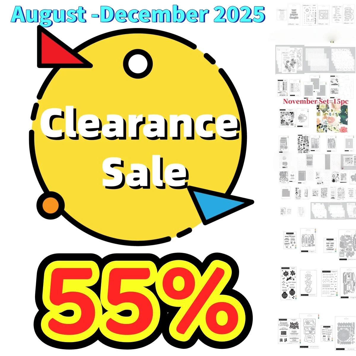 Collection August to October 2025 Metal Cutting Dies Clear Stamps Stencil Hot Foil for DIY Scrapbook Decoration Clearance Sale
Collection August to October 2025 Metal Cutting Dies Clear Stamps Stencil Hot Foil for DIY Scrapbook Decoration Clearance Sale