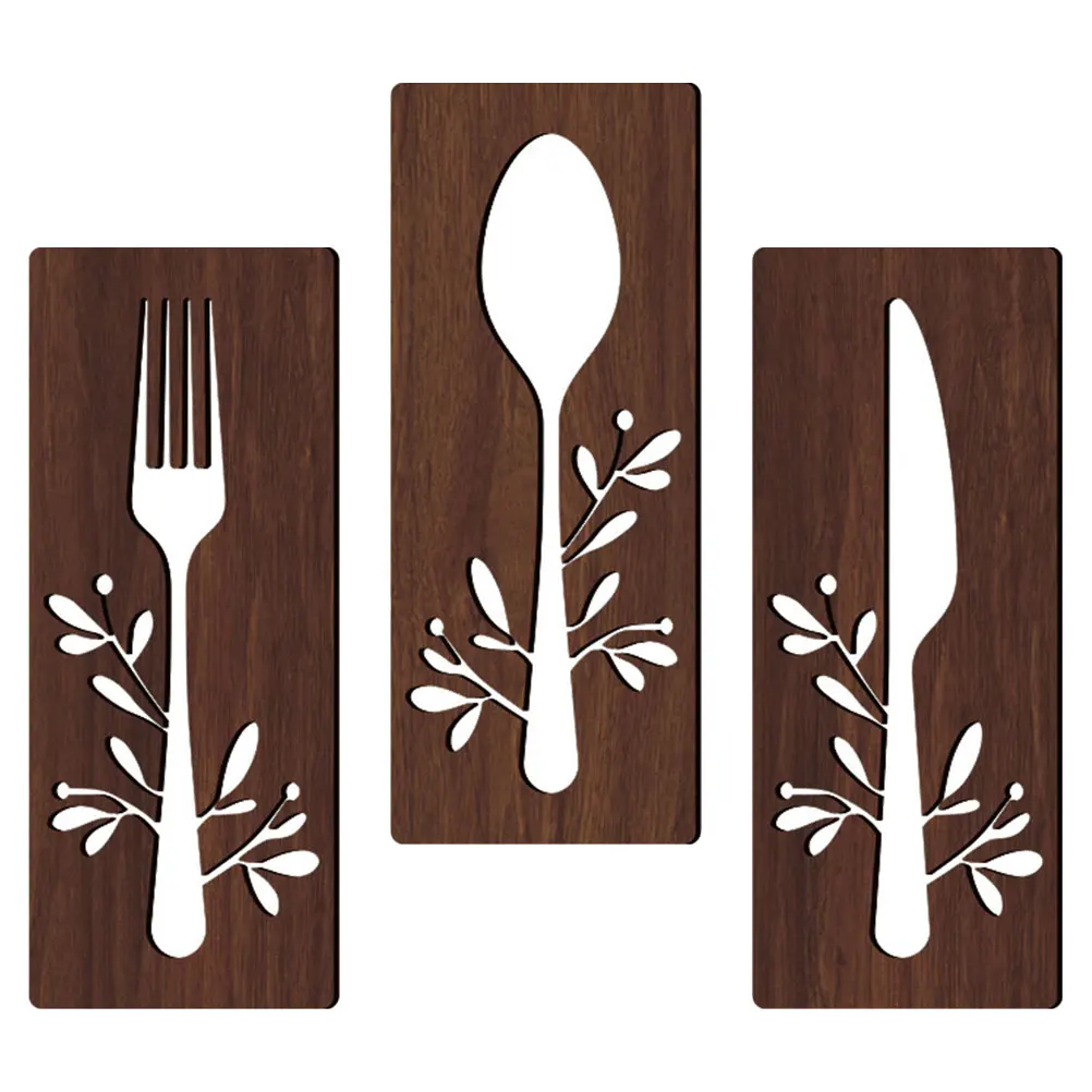 1 set Kitchen Wall Decor 3D Basswood Fork Spoon Sign Rustic Home Dining Room Restaurant Wood Wall Hangings
1 set Kitchen Wall Decor 3D Basswood Fork Spoon Sign Rustic Home Dining Room Restaurant Wood Wall Hangings