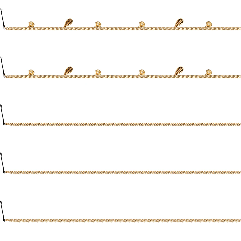 5Pcs Hair Chains Alloy Jewelry Gold Clips Braids Accessories Women Fashion Hairpieces Shell Decorations Braid Tools
5Pcs Hair Chains Alloy Jewelry Gold Clips Braids Accessories Women Fashion Hairpieces Shell Decorations Braid Tools