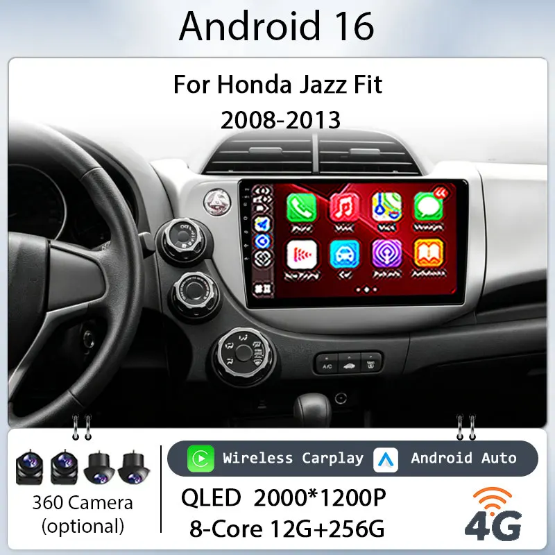 Android 16 IPS HD Audio Unit Touch Screen Wireless for Honda Jazz Fit 2008‑2013 9" CarPlay GPS Navi BT WiFi Multimedia Kit Head
Android 16 IPS HD Audio Unit Touch Screen Wireless for Honda Jazz Fit 2008‑2013 9" CarPlay GPS Navi BT WiFi Multimedia Kit Head