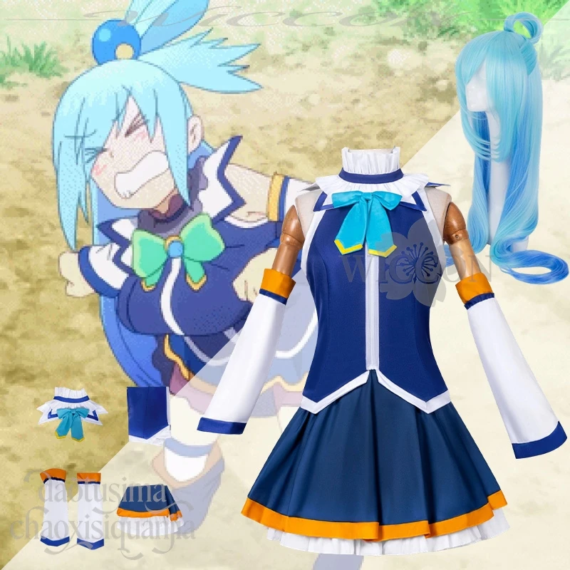 Аква Косплей Аниме Костюм Синяя Волшебная Униформа Для Девочек Ведьма Каваи Мини-Платье Без Рукавов Синий Парик Градиента Хэллоуин Рождество Cos
Аква Косплей Аниме Костюм Синяя Волшебная Униформа Для Девочек Ведьма Каваи Мини-Платье Без Рукавов Синий Парик Градиента Хэллоуин Рождество Cos
