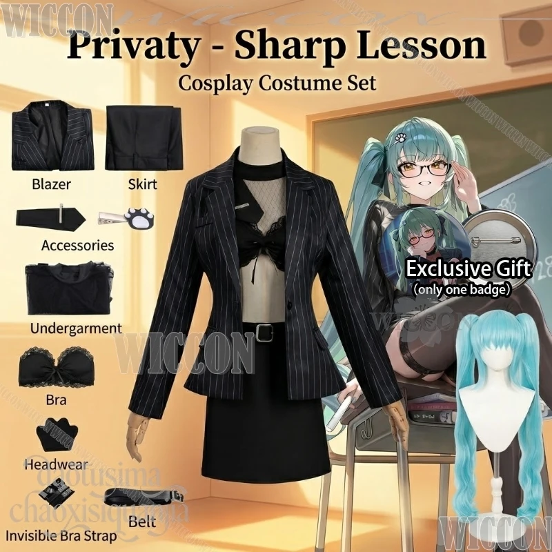 GODDESSS Game VICTORYSS Cosplay Privaty Sharp Lesson Teacher's Uniform Sexy Black Lingerie Mini Dress Jirai Kei Halloween 코스프레
GODDESSS Game VICTORYSS Cosplay Privaty Sharp Lesson Teacher's Uniform Sexy Black Lingerie Mini Dress Jirai Kei Halloween 코스프레