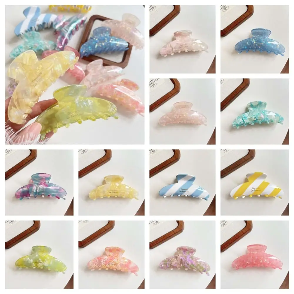 Beach Elegant Acetic Acid Hair Claw Korean Style Acrylic Gradient Shark Clip Headwear Waterproof Women Hair Accessories Work
Beach Elegant Acetic Acid Hair Claw Korean Style Acrylic Gradient Shark Clip Headwear Waterproof Women Hair Accessories Work