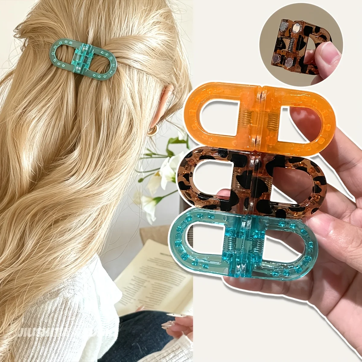 3pcs Women'S Magnetic Bow Hair Clips Half Tie Small Claw Clip Back of Head High-End Clip Commuting Dating Applicable Hair Additions
3pcs Women'S Magnetic Bow Hair Clips Half Tie Small Claw Clip Back of Head High-End Clip Commuting Dating Applicable Hair Additions