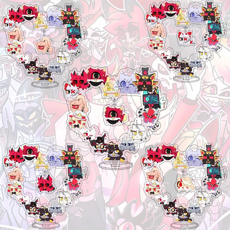 15cm Creative Hazbin Hotel Cat Version Wreath Heart Shaped Acrylic Stand Alastor Charlie Anime Cartoon Couple Desk Ornament Gift
15cm Creative Hazbin Hotel Cat Version Wreath Heart Shaped Acrylic Stand Alastor Charlie Anime Cartoon Couple Desk Ornament Gift