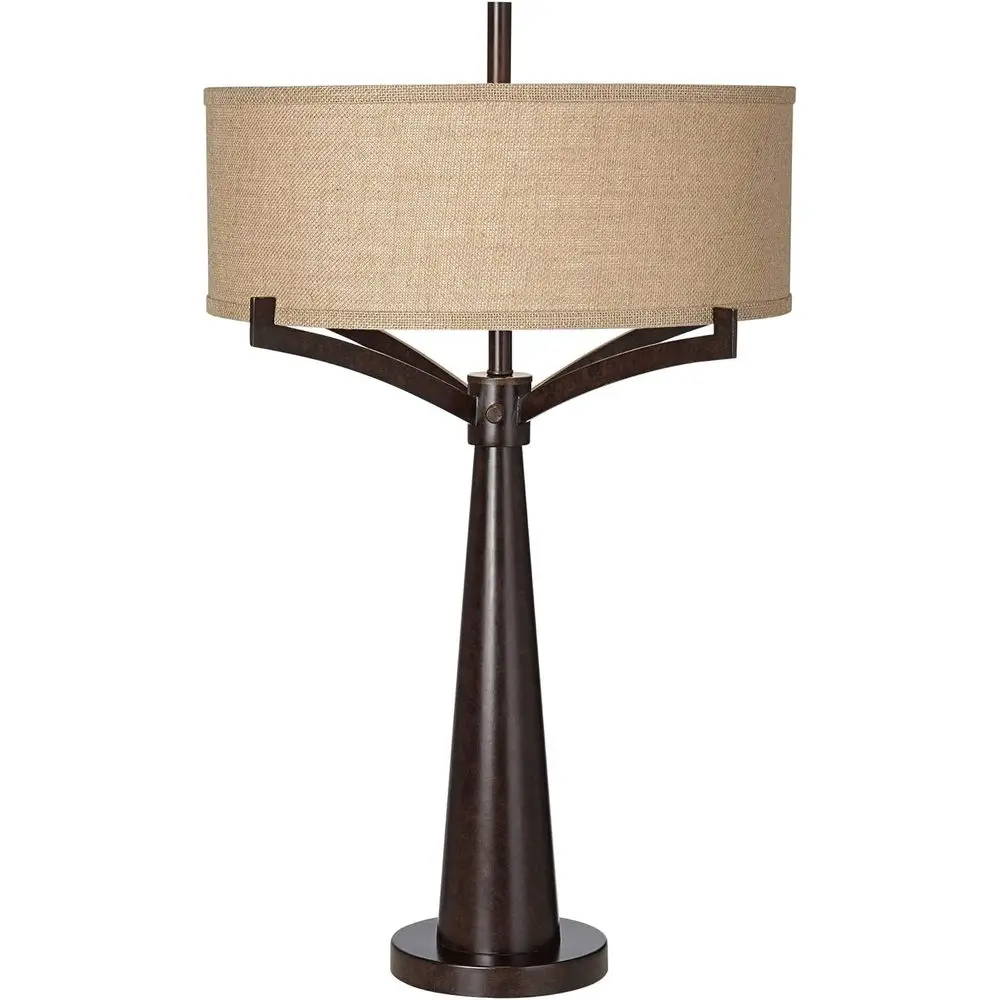 ranklin Iron Works Tremont Rustic armhouse Table Lamp 31 1/2" Tall Allegheny Bronze Brown Iron Burlap abric Drum Shade or Bedroo
ranklin Iron Works Tremont Rustic armhouse Table Lamp 31 1/2" Tall Allegheny Bronze Brown Iron Burlap abric Drum Shade or Bedroo