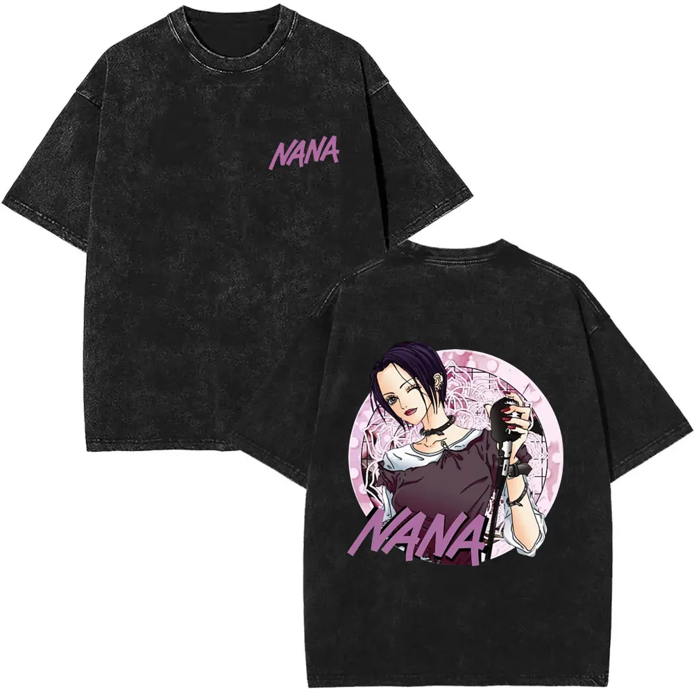 Japanese Anime Oosaki Nana Vintage Washed T-shirts Unisex Black Stones Streetwear Men Women Manga Fashion Short Sleeve T-shirt
Japanese Anime Oosaki Nana Vintage Washed T-shirts Unisex Black Stones Streetwear Men Women Manga Fashion Short Sleeve T-shirt