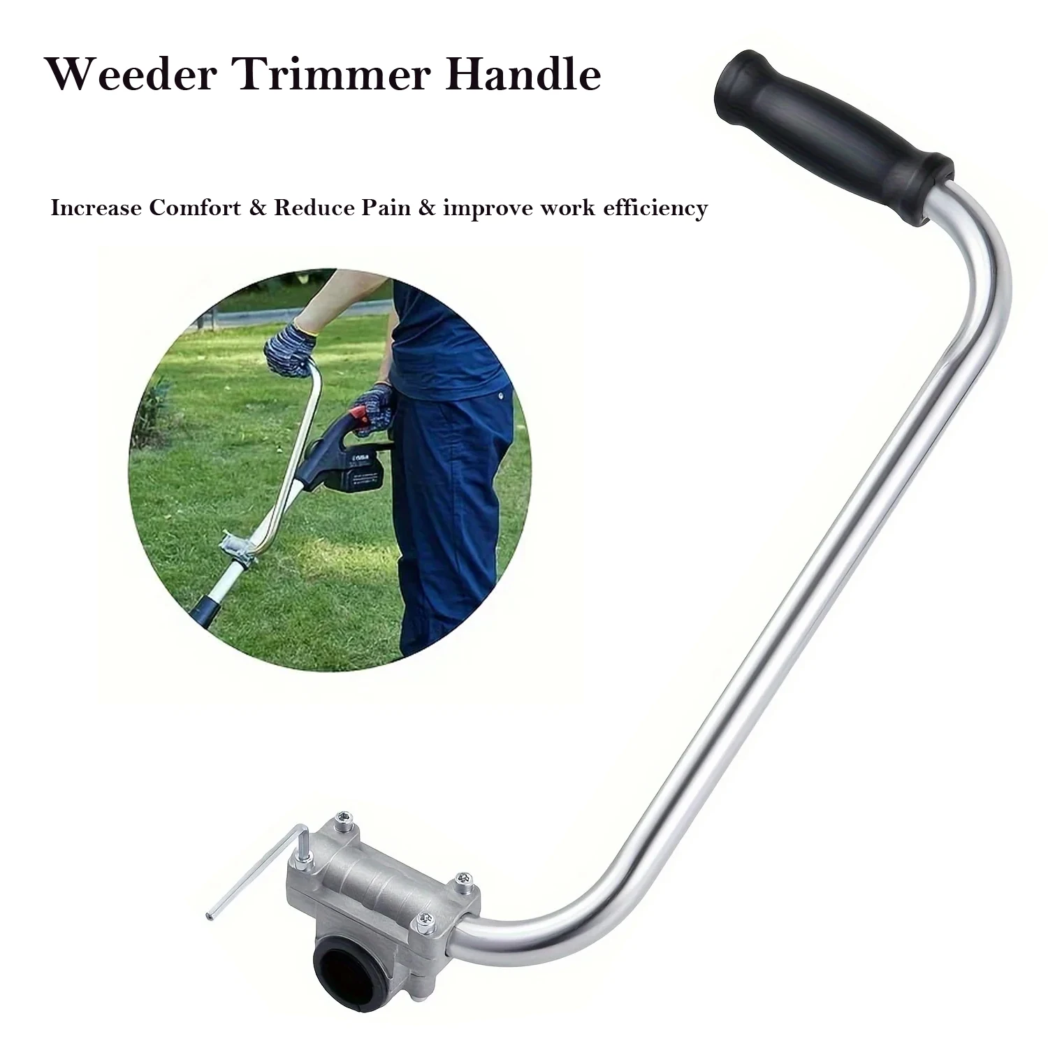 Trimmer Handle - Ergonomic Trimmer Grip Weeder Trimmer Handle Lawn Trimmer Handle for Lawn Care Trimmer Handle for Weed Whacker
Trimmer Handle - Ergonomic Trimmer Grip Weeder Trimmer Handle Lawn Trimmer Handle for Lawn Care Trimmer Handle for Weed Whacker