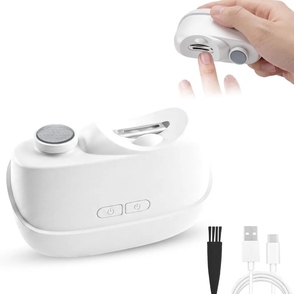Electric Nail Clippers USB Rechargeable Automatic Nail Trimmer with LED Light Low Noise for Adults Seniors Manicure Pedicure White
Electric Nail Clippers USB Rechargeable Automatic Nail Trimmer with LED Light Low Noise for Adults Seniors Manicure Pedicure White