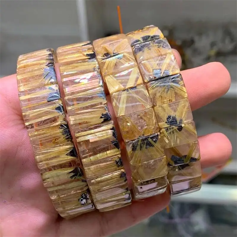 14MM Natural Gold Rutilated Quartz Bangle Fortune Energy Bangle Mineral String Woman Amulet Jewelry Healing Gift 1pcs
14MM Natural Gold Rutilated Quartz Bangle Fortune Energy Bangle Mineral String Woman Amulet Jewelry Healing Gift 1pcs