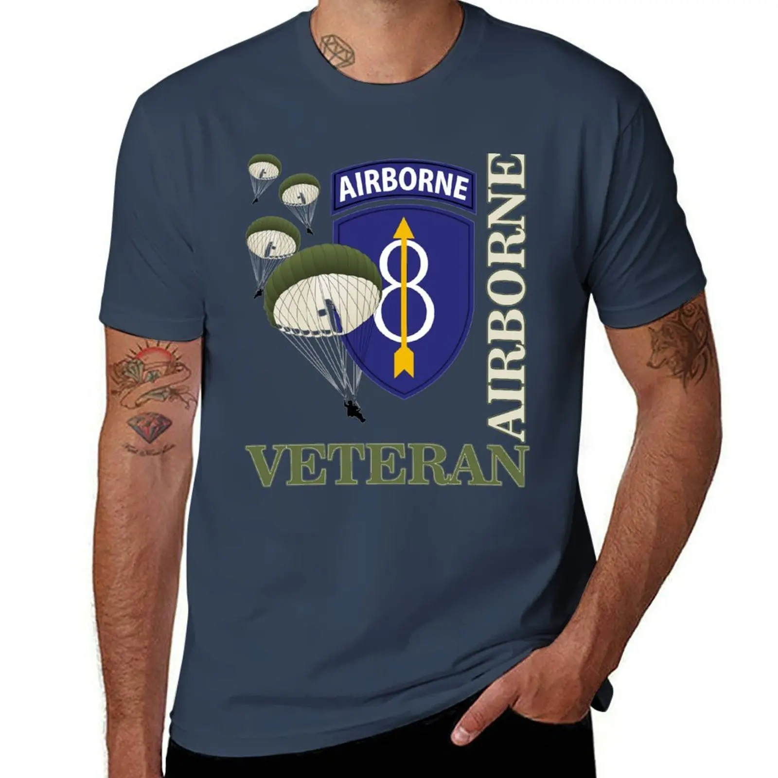 Airborne Veteran 8th Infantry Division T-Shirt man t shirt heavy cotton t shirt men 100% cotton luxury brand T-Shirt
Airborne Veteran 8th Infantry Division T-Shirt man t shirt heavy cotton t shirt men 100% cotton luxury brand T-Shirt