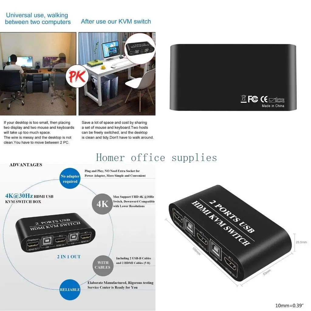 K43B Многофункциональный 4K High Definition HDMI-совместимый переключатель KVM 2-порт USB-коммутатор ручной коммутатор Клавира
K43B Многофункциональный 4K High Definition HDMI-совместимый переключатель KVM 2-порт USB-коммутатор ручной коммутатор Клавира