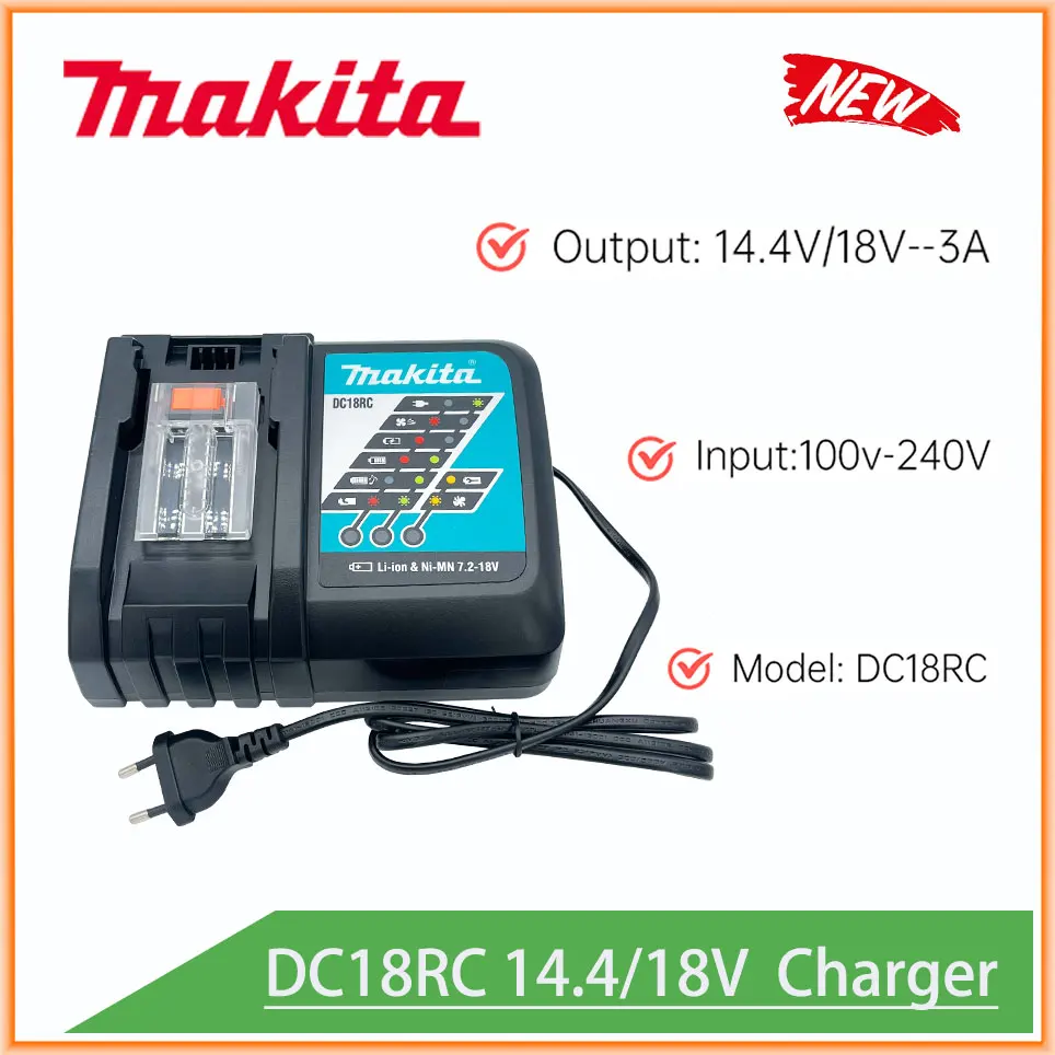 Оригинальное зарядное устройство Makita DC18RC, Makita 3A 6A 14,4 V 18V Bl1830 Bl1430 BL1860 BL1890, зарядное устройство Usb 18VRC
Оригинальное зарядное устройство Makita DC18RC, Makita 3A 6A 14,4 V 18V Bl1830 Bl1430 BL1860 BL1890, зарядное устройство Usb 18VRC
