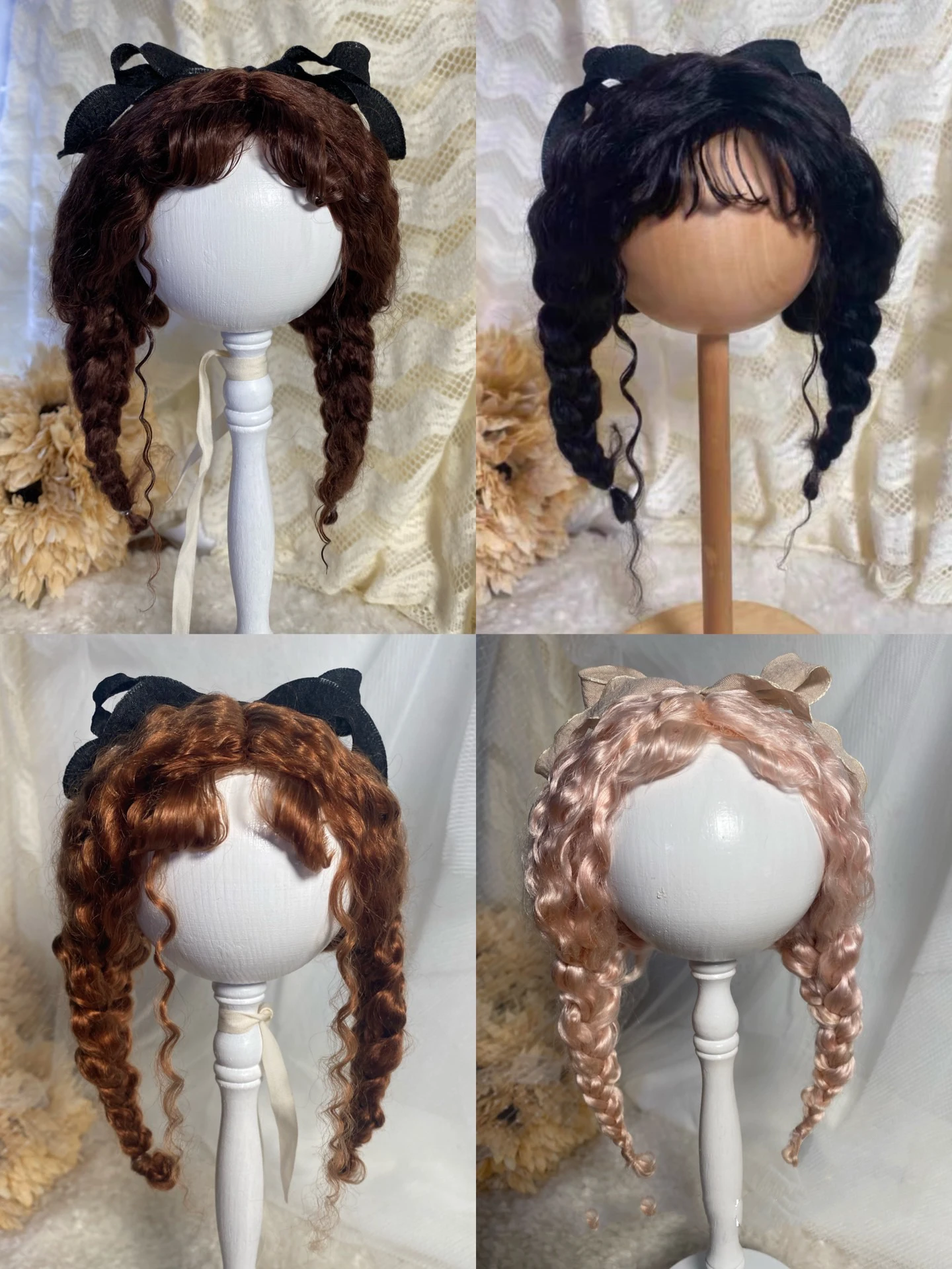 Кукольные парики Dula для Blythe Qbaby, мохеровые винтажные маленькие вьющиеся волосы, размер головы 9-10 дюймов
Кукольные парики Dula для Blythe Qbaby, мохеровые винтажные маленькие вьющиеся волосы, размер головы 9-10 дюймов