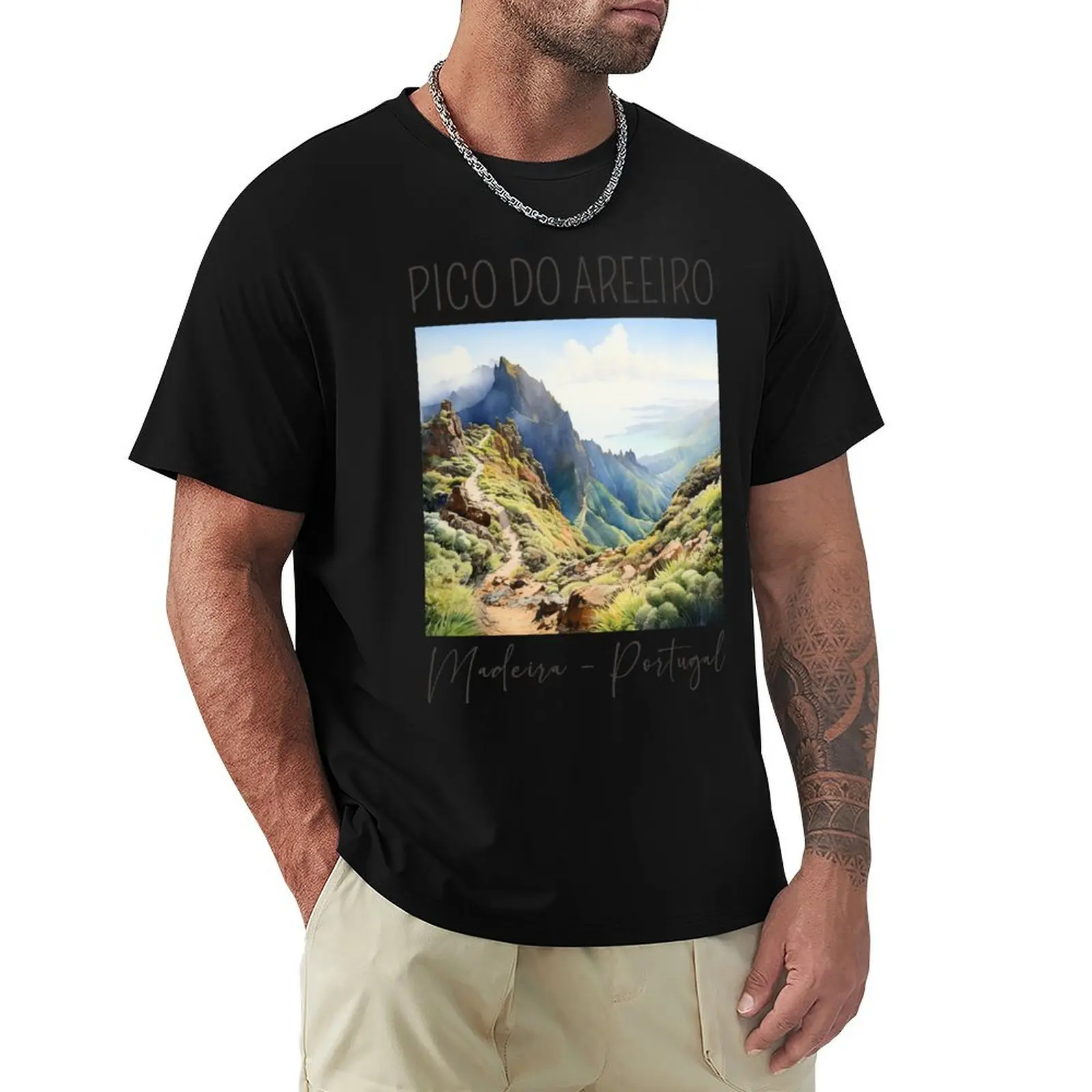 Watercolor Design of the Pico do Areeiro in Madeira - Portugal T-Shirt Big and Tall Crew Neck Tee
Watercolor Design of the Pico do Areeiro in Madeira - Portugal T-Shirt Big and Tall Crew Neck Tee