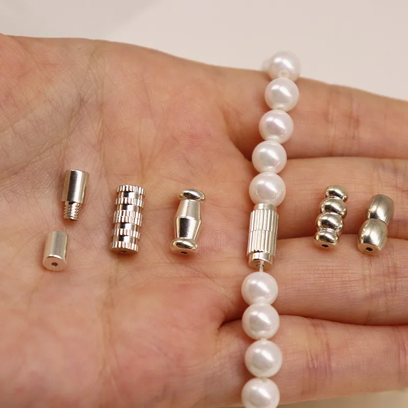 1Piece Solid 925 Sterling Silver Clasp Thread for Pearl Necklace Bracelet DIY Jewelry Making Components Finding
1Piece Solid 925 Sterling Silver Clasp Thread for Pearl Necklace Bracelet DIY Jewelry Making Components Finding