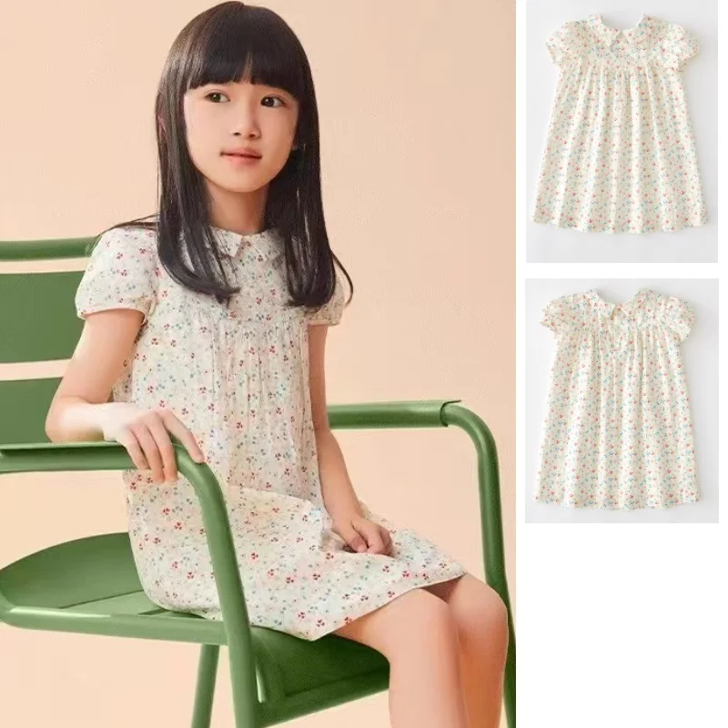 Girls Dress 2025 Summer Printing Fashion Children's Dress Cotton Korean Doll Collar Sweet Cute Foreign Girls Princess Dresses
Girls Dress 2025 Summer Printing Fashion Children's Dress Cotton Korean Doll Collar Sweet Cute Foreign Girls Princess Dresses