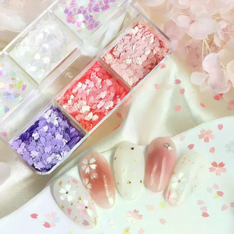 6 Grids Shining Flower Petal Chip Nail Sequins Cherry Blossoms Glitter Stickers Spring Holographic Decor Flakes Colorful Decor
6 Grids Shining Flower Petal Chip Nail Sequins Cherry Blossoms Glitter Stickers Spring Holographic Decor Flakes Colorful Decor