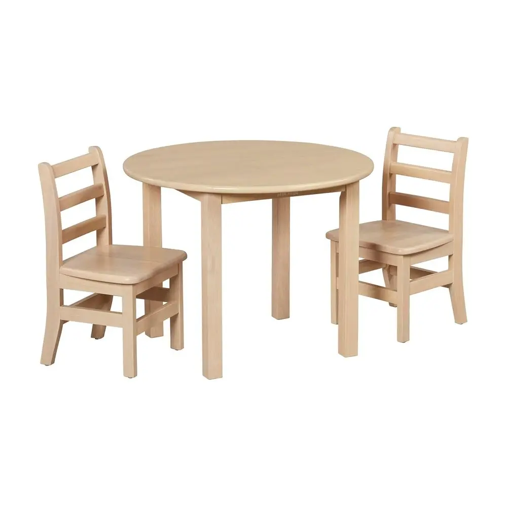 Antique White 3-Piece Kids Hardwood Table and Chair Set with 12in Seat Height
Antique White 3-Piece Kids Hardwood Table and Chair Set with 12in Seat Height