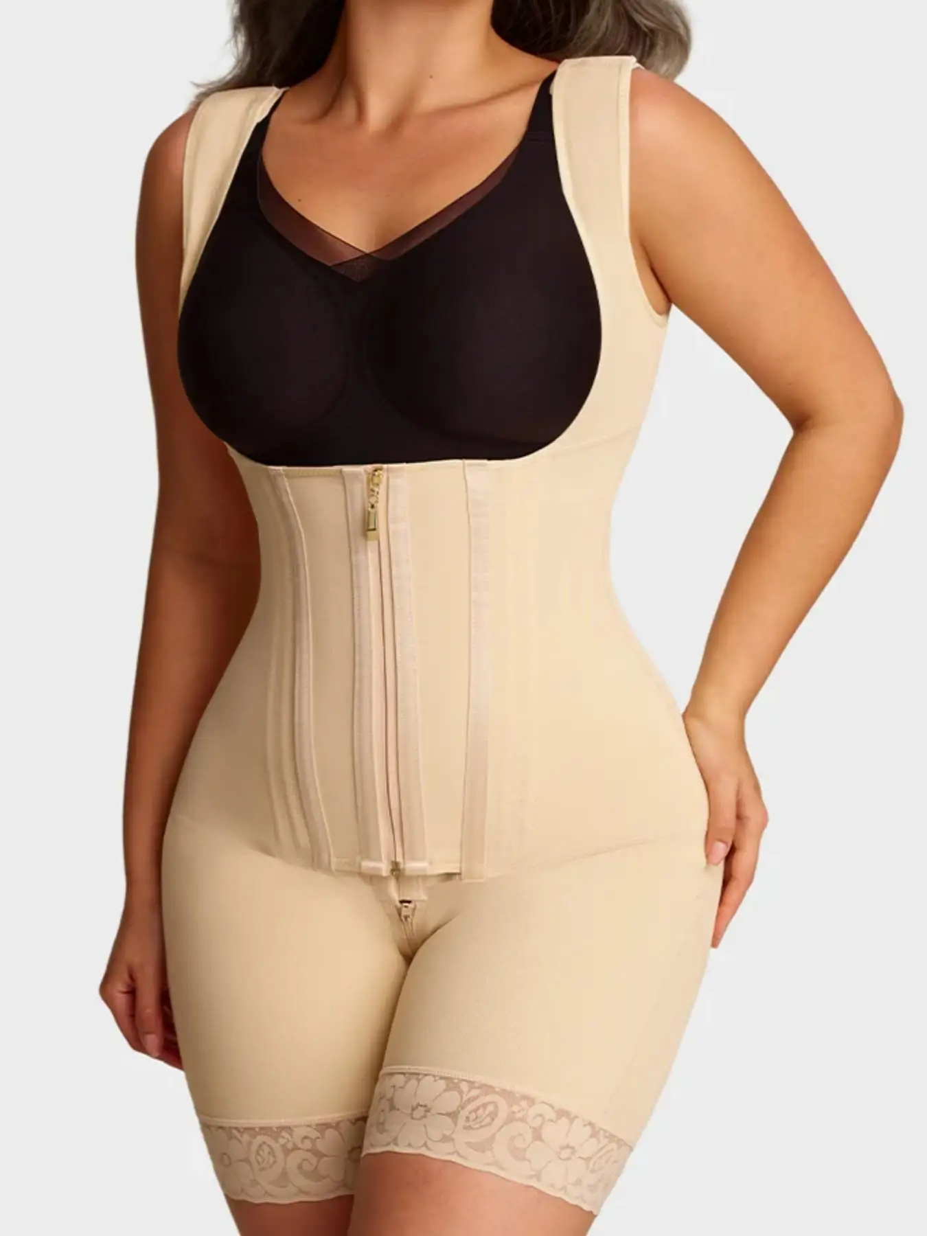 Women's Colombian Solid Color Shapewear Bodysuit, Zipper Crotch Tummy Control Butt Lifter, Waist Trainer for Hourglass Figure
Women's Colombian Solid Color Shapewear Bodysuit, Zipper Crotch Tummy Control Butt Lifter, Waist Trainer for Hourglass Figure