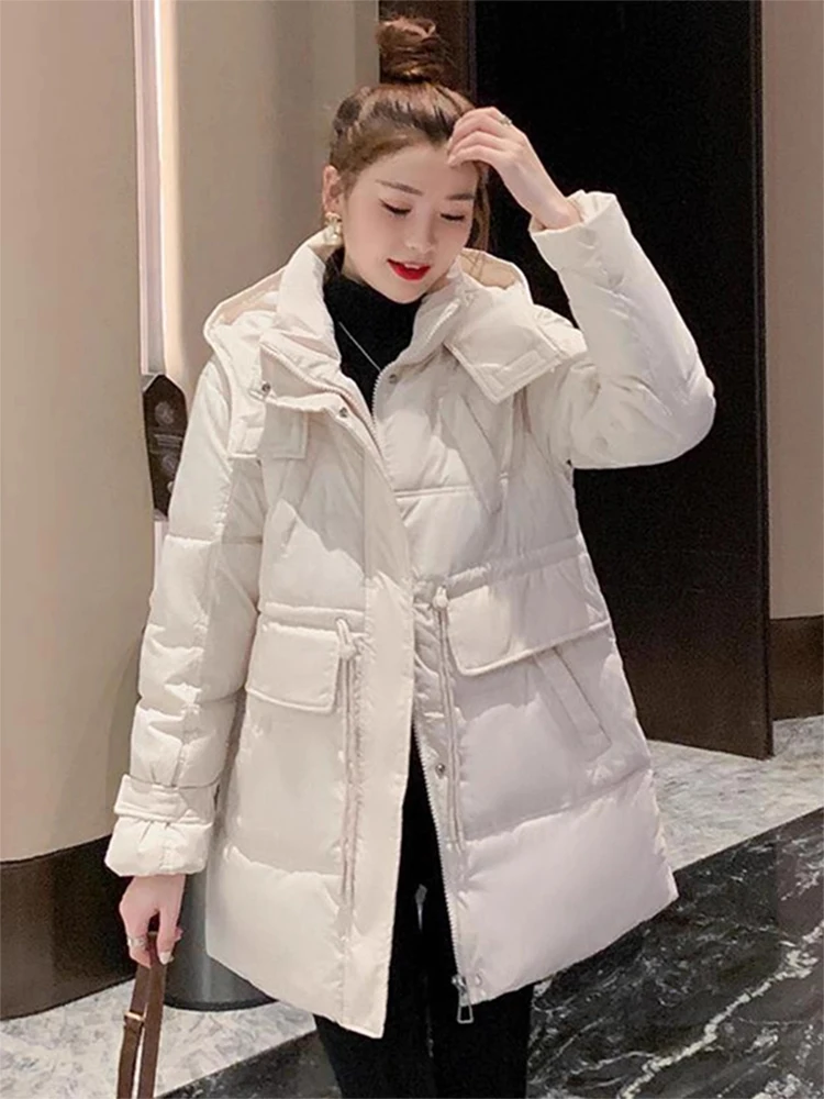 Women's down Cotton Jaet Mid-Length Thiened Winter Coat Slimming Waist Design Faionable Trendy Korean Sle Zipper Closure
Women's down Cotton Jaet Mid-Length Thiened Winter Coat Slimming Waist Design Faionable Trendy Korean Sle Zipper Closure