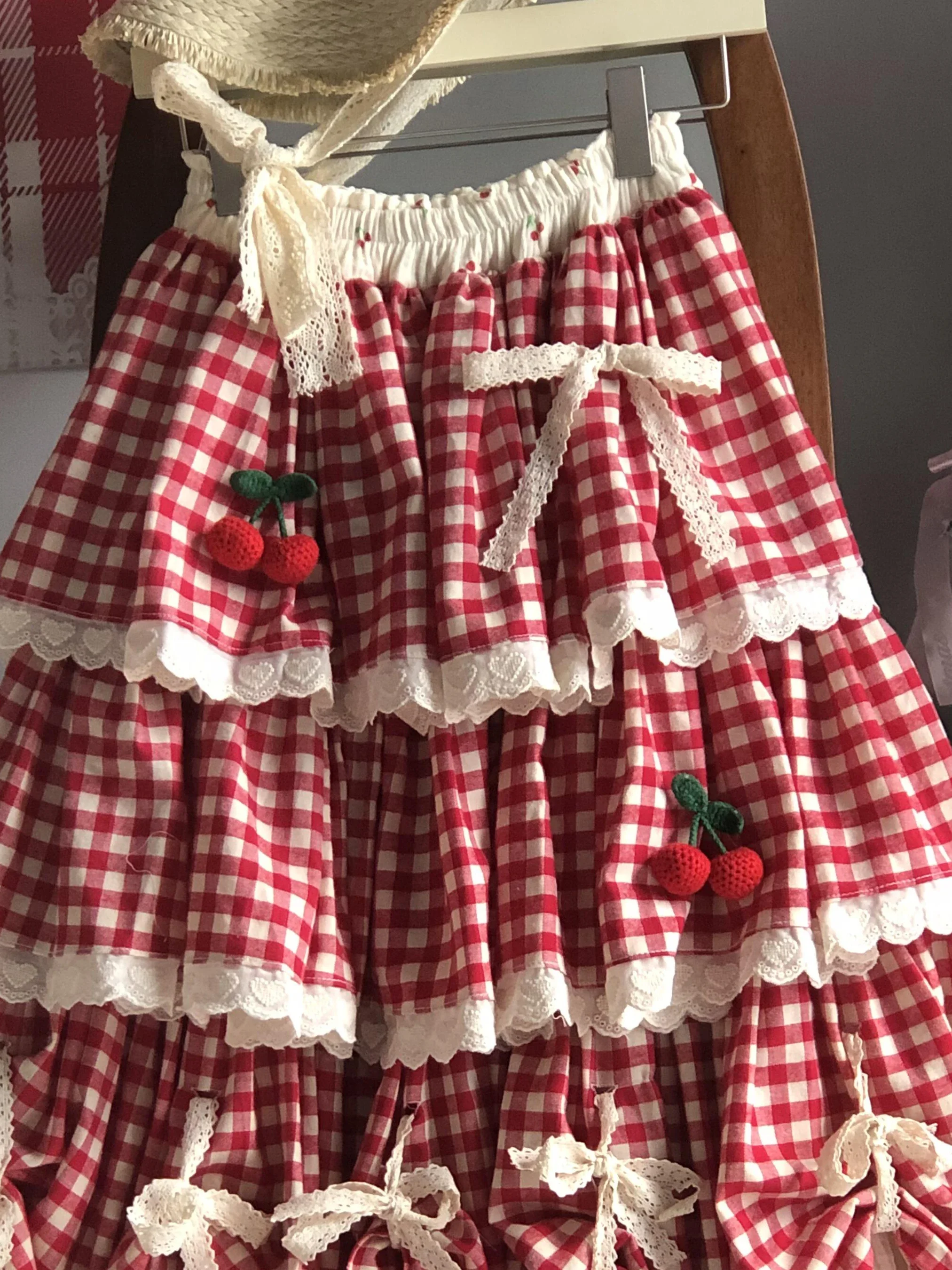 Summer Cherry Patchwork f Skirt Women's Multi-layered Ruffle Cake Skirt Korean Sle Loose Fit Mid-length A-line Skirt
Summer Cherry Patchwork f Skirt Women's Multi-layered Ruffle Cake Skirt Korean Sle Loose Fit Mid-length A-line Skirt