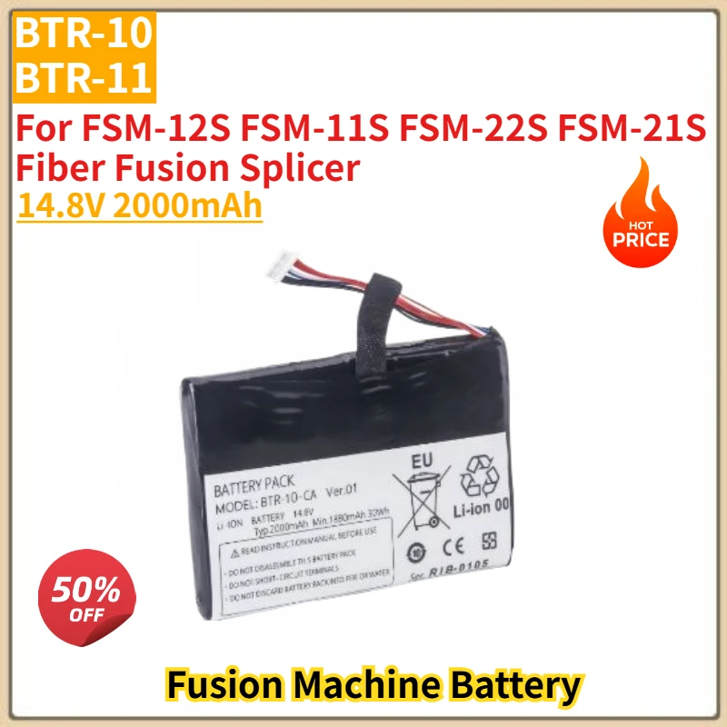 BTR-10 BTR-11 High Quality Battery 14.8V 2000mAh for FSM-21S FSM-22S FSM-12S FSM-11S Fiber Fusion Splicer Brand New
BTR-10 BTR-11 High Quality Battery 14.8V 2000mAh for FSM-21S FSM-22S FSM-12S FSM-11S Fiber Fusion Splicer Brand New