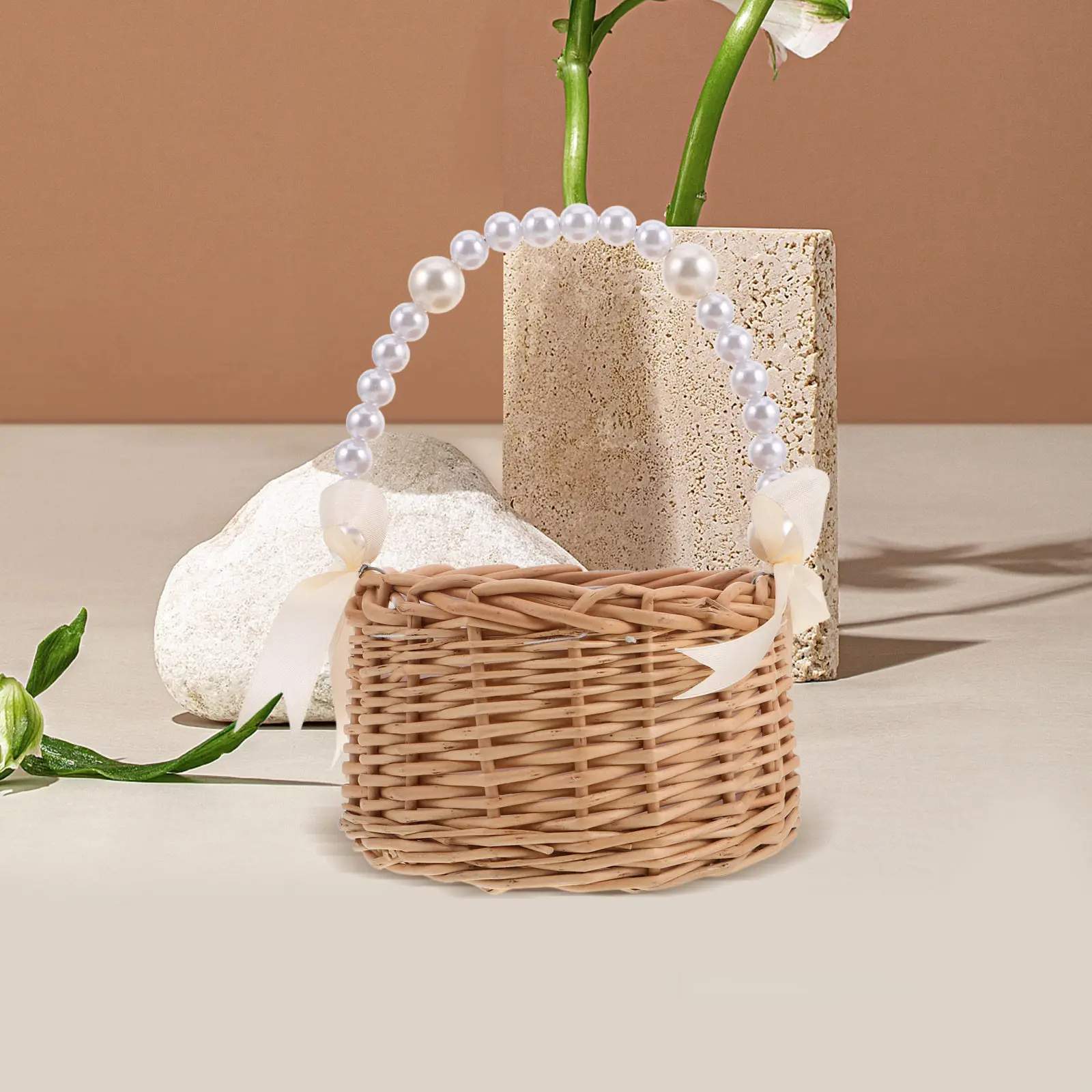 Handwoven Boho Wedding Flower Girl Basket Wicker Cloth Metal Round Small Basket with Handle for Petal Retention Rustic Modern
Handwoven Boho Wedding Flower Girl Basket Wicker Cloth Metal Round Small Basket with Handle for Petal Retention Rustic Modern