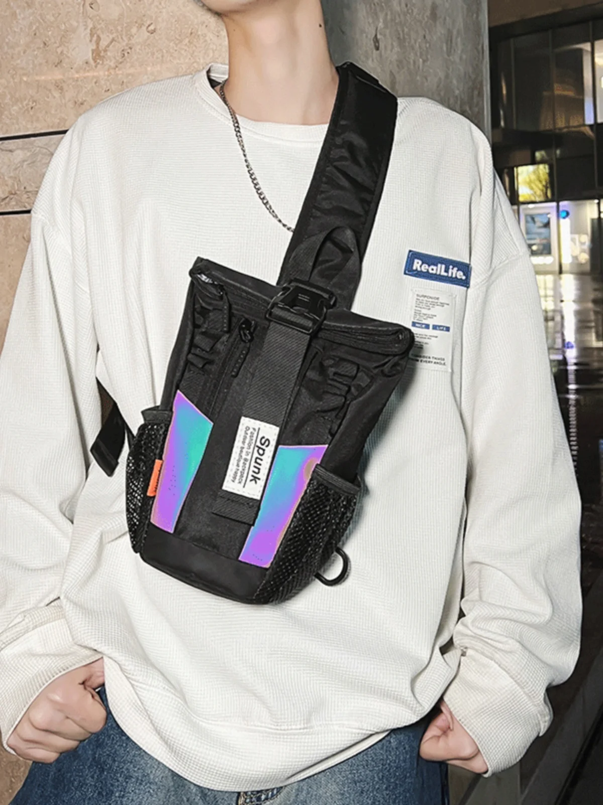 Men's Large Capaci Crossbody Bag Casual Sports Workwear Single oulder Bag Street Trend Ox Cloth Zipper ket Bapa 
Men's Large Capaci Crossbody Bag Casual Sports Workwear Single oulder Bag Street Trend Ox Cloth Zipper ket Bapa