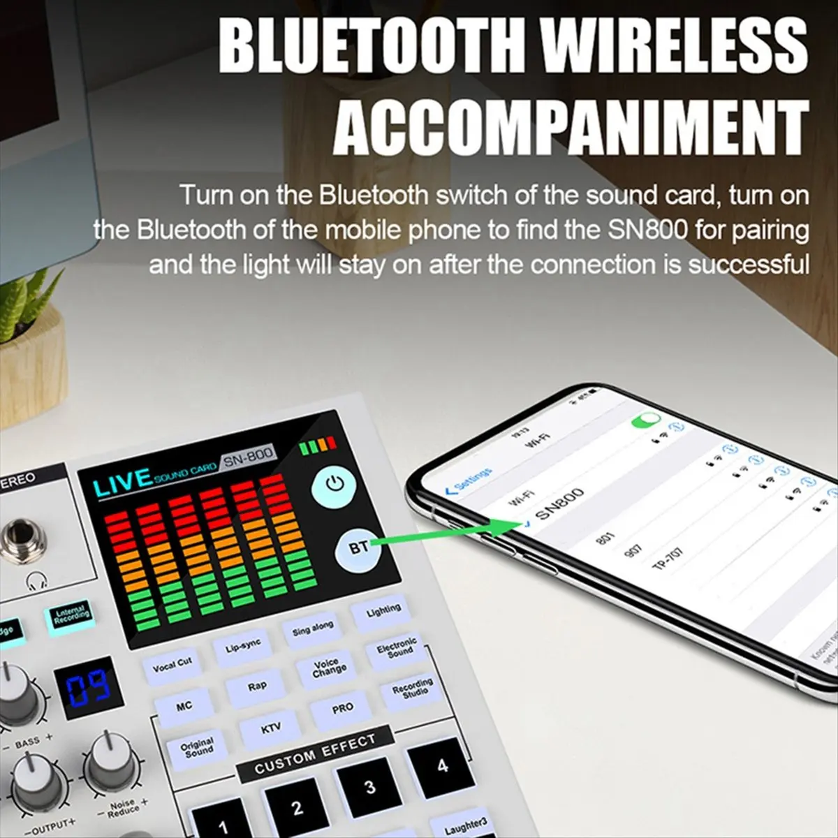 ABJA Audio Interface Mixer Sound Card, DSP Studio Recording Live Sound Card for KTV Karaoke, Live Broadcast,Phone Computer
ABJA Audio Interface Mixer Sound Card, DSP Studio Recording Live Sound Card for KTV Karaoke, Live Broadcast,Phone Computer