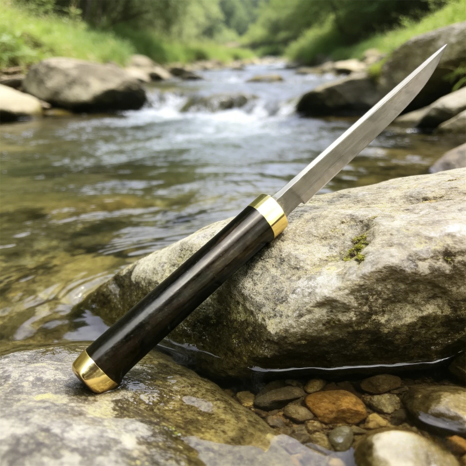 Damascus Steel Fixed Blade Knife, Elegant Ebony Brass Handle, Compact Pocket Size, Ideal Outdoor Daily Collection & Utility Tool
Damascus Steel Fixed Blade Knife, Elegant Ebony Brass Handle, Compact Pocket Size, Ideal Outdoor Daily Collection & Utility Tool