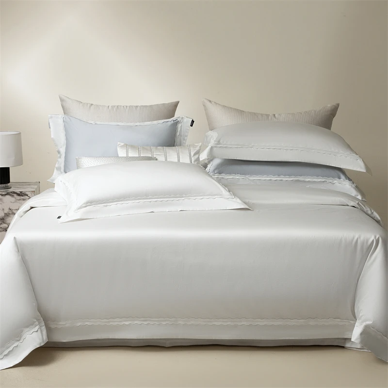100% Cotton Bedding Set Slub Cotton Comfortable Breathable Lace Duvet Cover Flat/Fitted Bed Sheet Pillowcases 4Pcs
100% Cotton Bedding Set Slub Cotton Comfortable Breathable Lace Duvet Cover Flat/Fitted Bed Sheet Pillowcases 4Pcs