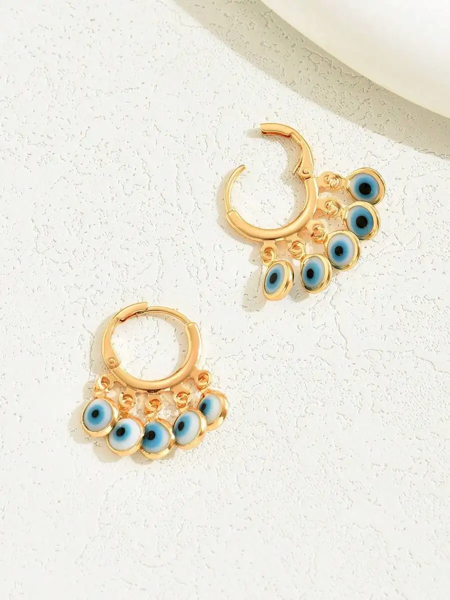 Fashion Evil Eye Drop Earrings For Women Daily Wear
Fashion Evil Eye Drop Earrings For Women Daily Wear